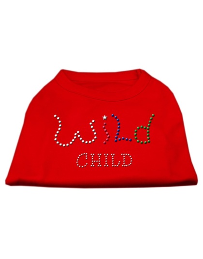 Wild Child Rhinestone Shirts Red L