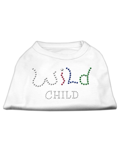 Wild Child Rhinestone Shirts White L