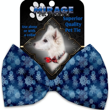 Winter Wonderland Pet Bow Tie Collar Accessory with Velcro