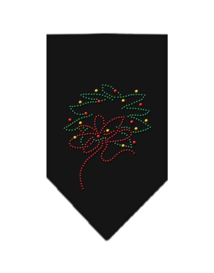 Wreath Rhinestone Bandana Black Large