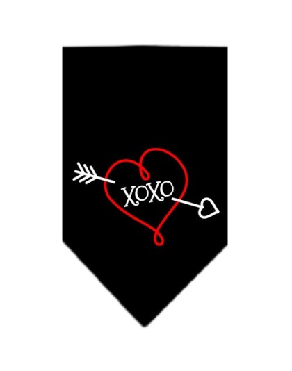 XOXO Screen Print Bandana Black Large