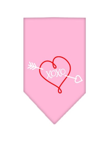 XOXO Screen Print Bandana Light Pink Large