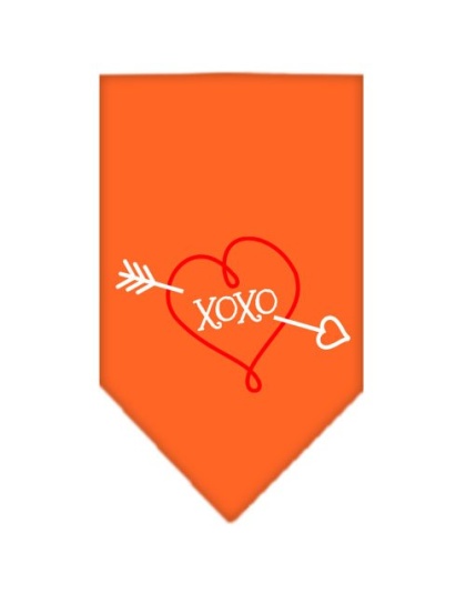 XOXO Screen Print Bandana Orange Large