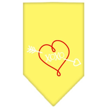 XOXO Screen Print Bandana Yellow Large