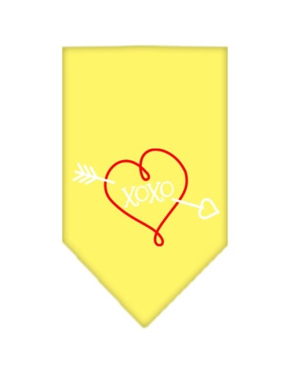 XOXO Screen Print Bandana Yellow Large