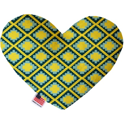 Yellow Southwest 6 inch Canvas Heart Dog Toy