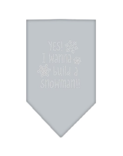 Yes! I want to build a Snowman Rhinestone Bandana Grey Large
