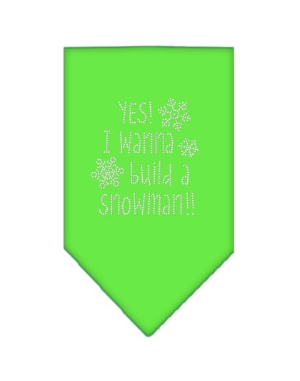 Yes! I want to build a Snowman Rhinestone Bandana Lime Green Large