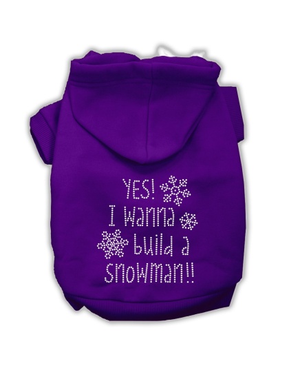 Yes! I want to build a Snowman Rhinestone Dog Hoodie Purple L