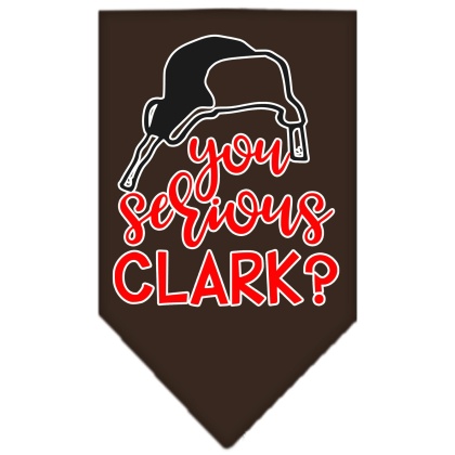 You Serious Clark? Screen Print Bandana Cocoa Large