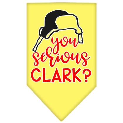 You Serious Clark? Screen Print Bandana Yellow Large