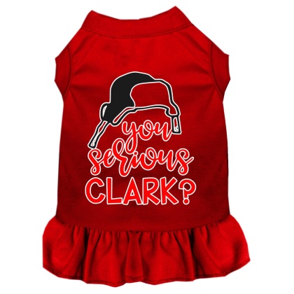 You Serious Clark? Screen Print Dog Dress Red 4X