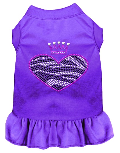 Zebra Heart Rhinestone Dress Purple 4X