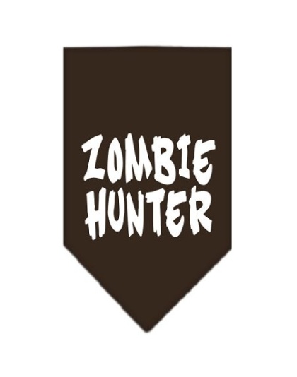 Zombie Hunter Screen Print Bandana Cocoa Large