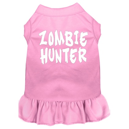 Zombie Hunter Screen Print Dress Light Pink 4X (22)