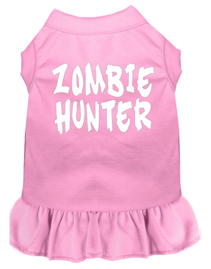 Zombie Hunter Screen Print Dress Light Pink 4X (22)