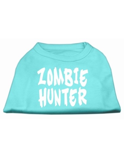 Zombie Hunter Screen Print Shirt Aqua L