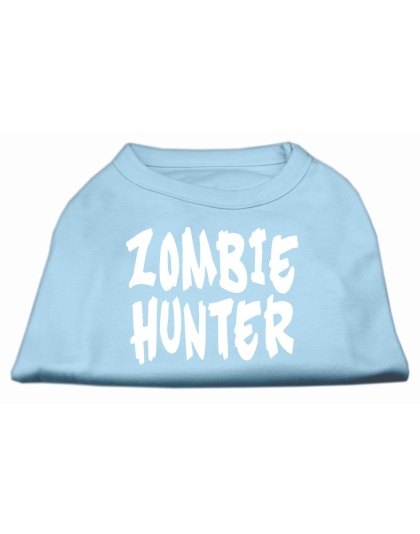 Zombie Hunter Screen Print Shirt Baby Blue L