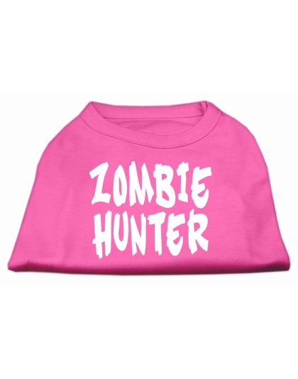 Zombie Hunter Screen Print Shirt Bright Pink L