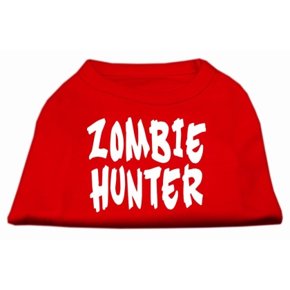 Zombie Hunter Screen Print Shirt Red L